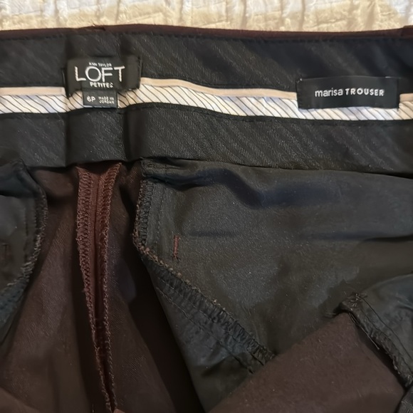 Ann Taylor Loft Maroon Trousers - Picture 5 of 7